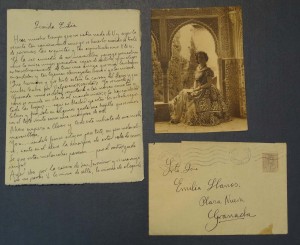 Subasta N.500 - Lote n. 3090. Federico GARCÍA LORCA: Carta manuscrita dirigida a Emilia Llanos.