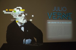 Vista de la exposición Julio Verne. Los límites de la imaginación. Espacio Fundación Telefónica, Madrid, 2016.
