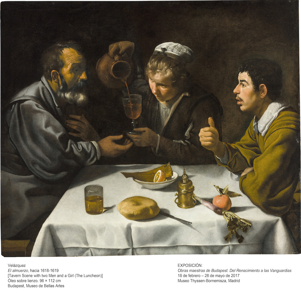 El almuerzo, Diego Velázquez, 1618-1619. Museo de Bellas Artes de Budapest.