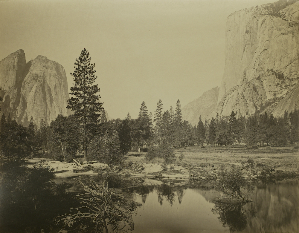 Carleton E. Watkins, Vista hacia el Valle Yosemite. Watkins, Carleton E. 1863-1866. Casa de América, Madrid, 2017.